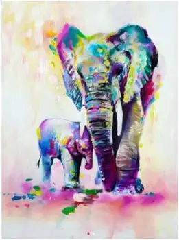 

Diy 5D Ponto Cruz diamante bordado Needlework Pintura Diamante Rosa Padrões pinturas a decoração da Casa Elefante