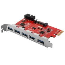 EDFY-7 PCI-E порты USB 3,0 карты расширения USB 3,0 для 7-портовый интерфейс pci-Express настольная карта с 19-pin питания SATA con