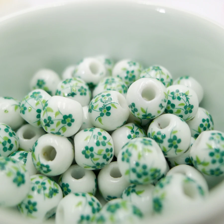 

Jingdezhen Ceramic beads Ceramics not glass porcelain bead for jewelry making 8mm 50pieces/lot beads #A409A