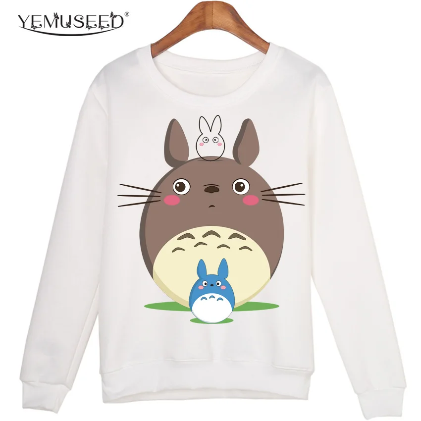 

New Cute Totoro Hoodies Winter sudaderas mujer Sweatshirts Kawaii Pullovers Moleton WMH35