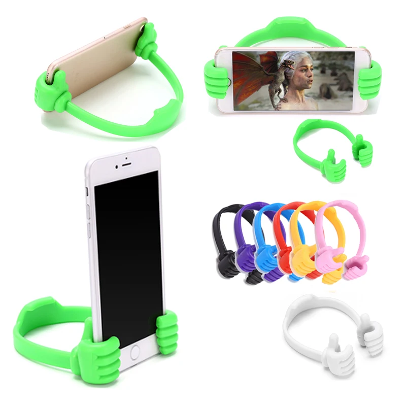 

Universal Adjustable Plastic Accessor Lazy Thumb Phone Holder Stand Samsung Support Table Stents For iPhone 6s 6plus 7 8 Plus X