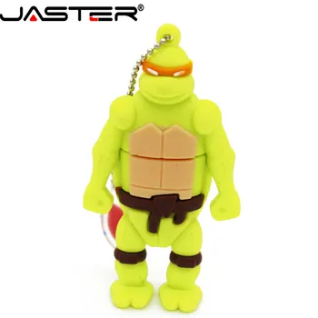 

JASTER hot selling lovely cartoon Ninja turtles pendrive 4GB 8GB 16GB 32GB 64GB Memory stick U disk Fashion gifts