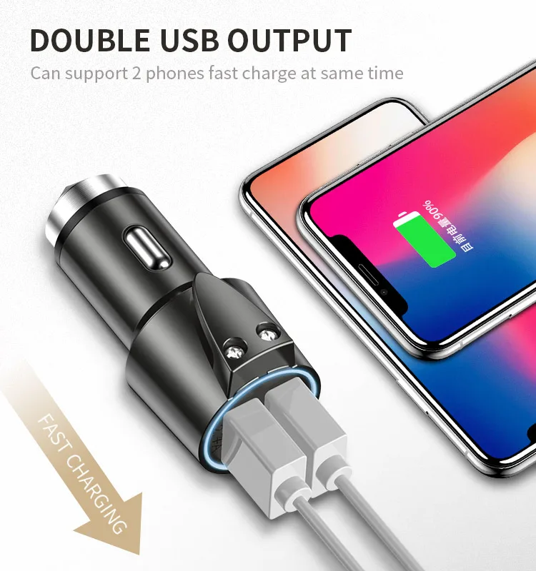 Tongyinhai QC3.0 Dual USB Автомобильное зарядное устройство 3 в 1 USB кабель Магнитный телефон зарядка для Iphone Android телефон Быстрая зарядка кабель Шнур