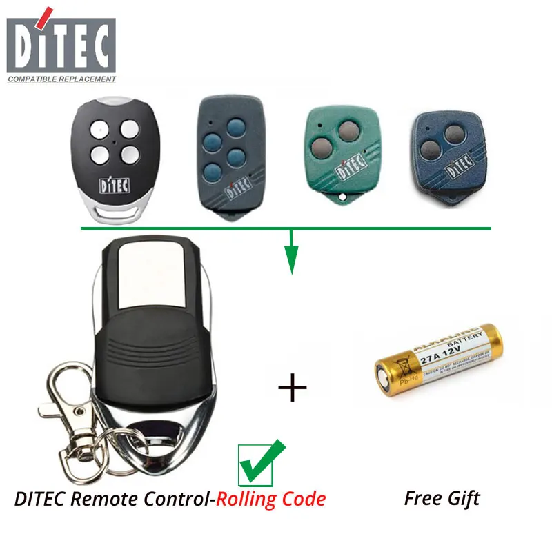 

Ditec GOL4 Rolling Code Gate opener Replacement Transmitter Handsender