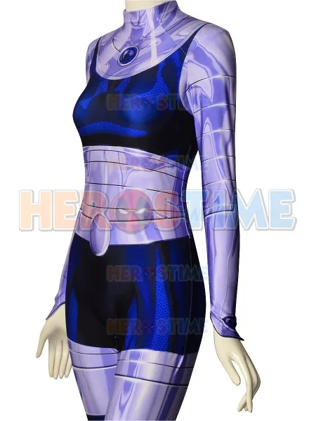 Женский костюм для косплея Titans Blackfire облегающий супергероев Starfire с 3D принтом на
