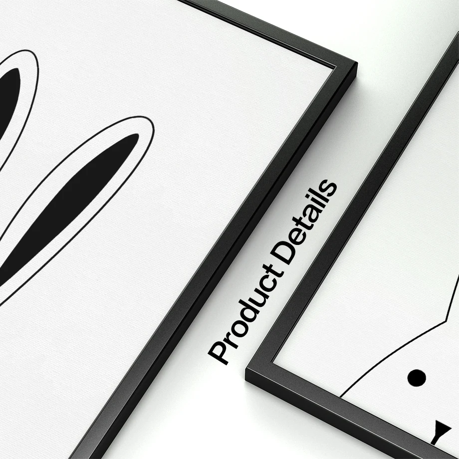 Colorfulboy Affiche Murale Lapin De Lapin Citations D Amour Affiche Moderne Noir Blanc Toile De Peinture Photos Murales Pour Salon Chambre D Enfants Aliexpress