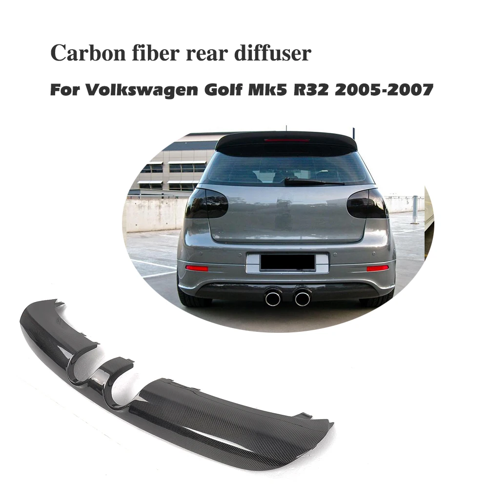 Для Volkswagen VW Golf 5 V MK5 R32 хэтчбек 2005-2007 углеродное волокно/FRP задний бампер диффузор спойлер