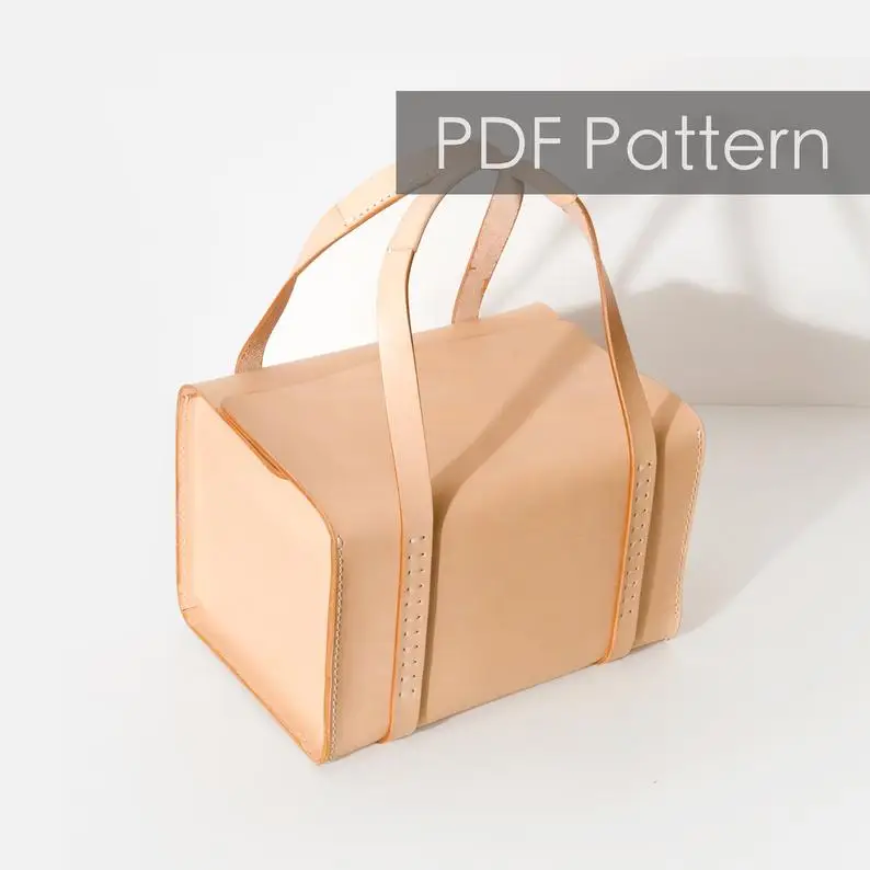 

Leather tote Sewing Pattern Leather Template PDF Patterns Leather Women HandBag Shoulder BAG English Version Instruction
