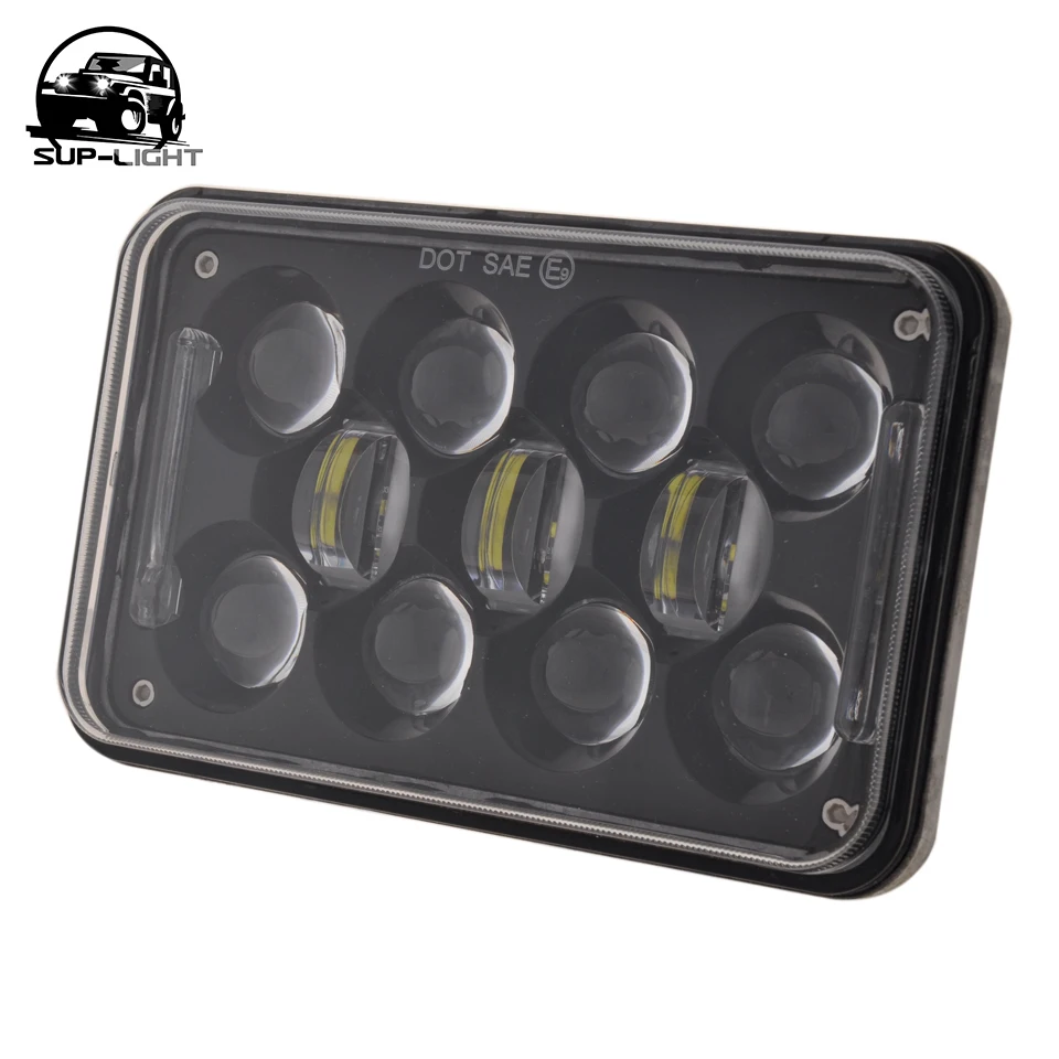 

SUP-LIGHT Truck Light System 4x6 inch DOT Approved HeadLamp Square 5'' 60W Led Work Hi/Lo beam Light For Ford Mustang