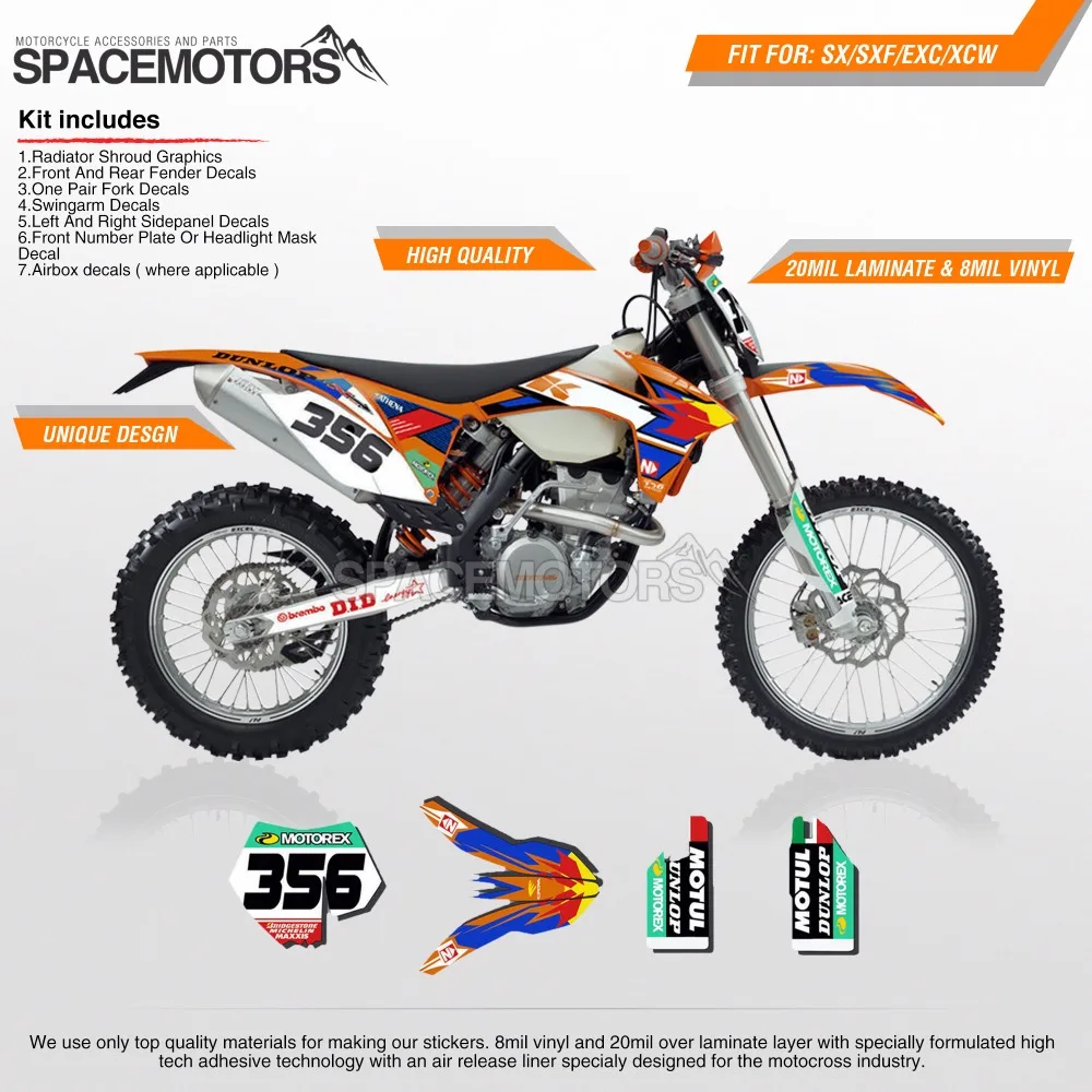 Bike-It 6 inch Motorcycle MX Numbers Pack of 9 White enduro numbers motocross