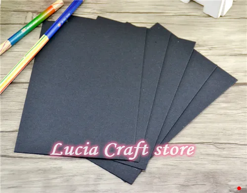 Распродажа Lucia Crafts 14,8*10 см винтажная крафт-бумага заметки карта DIY граффити окрашенная 20 шт./лот CI0604 - Цвет: Black 100X148mm