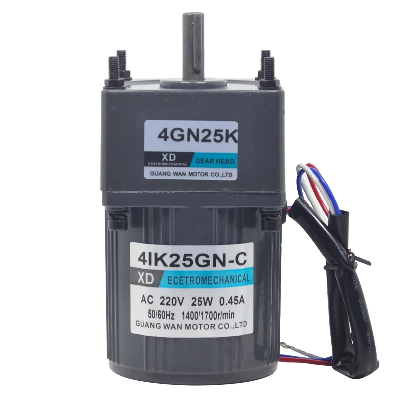 

4IK25GN-C 220V AC gear motor, 25W high torque micro motor, slow single-phase induction AC motor