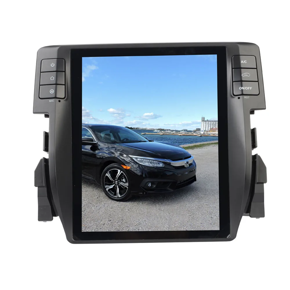 10 4 &quotTesla Тип Android Fit HONDA CIVIC 2016 2017 2018 автомобильный dvd-плеер навигация gps радио |