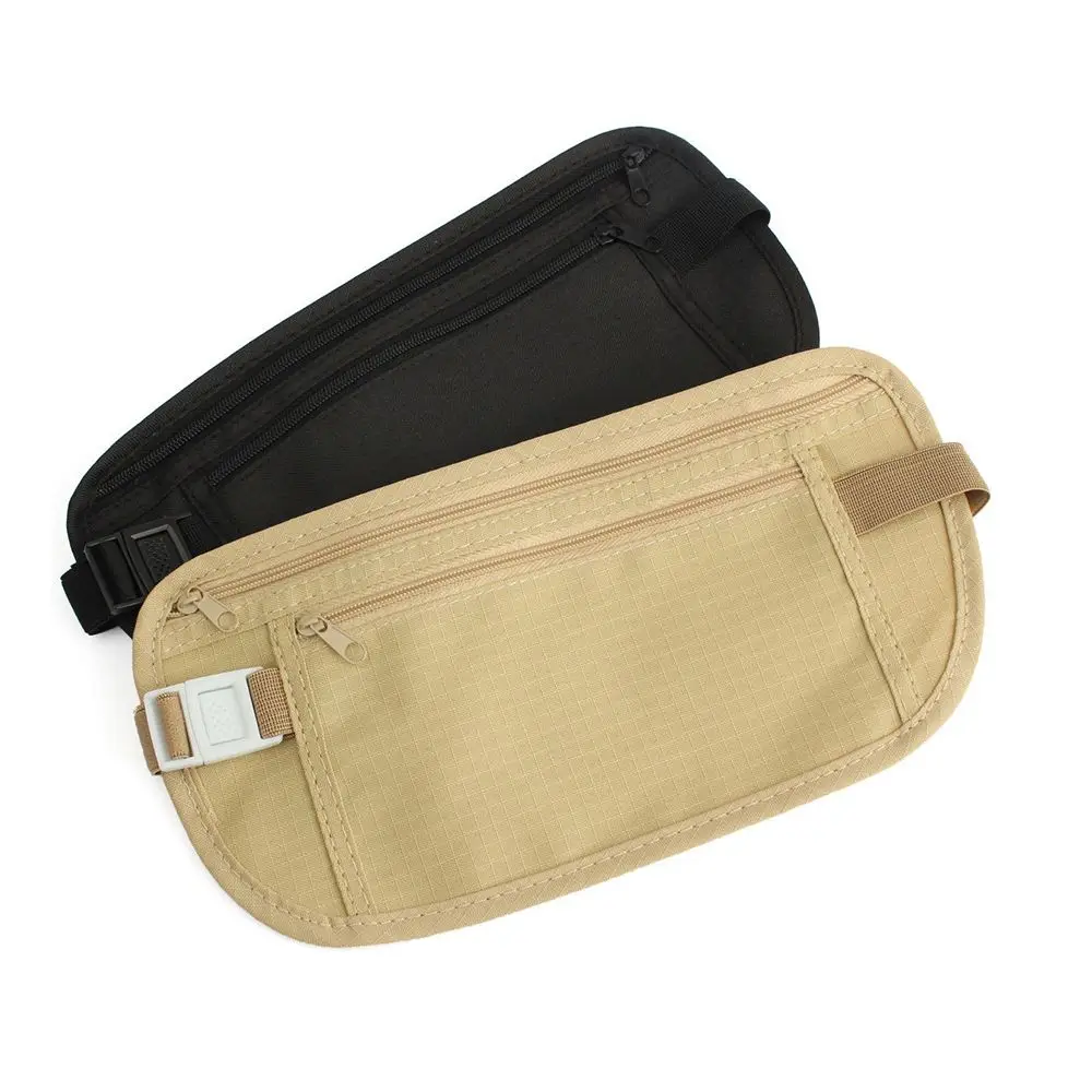 Fashion Cloth Travel Pouch Hidden Wallet Passport Money Waist Belt Bag