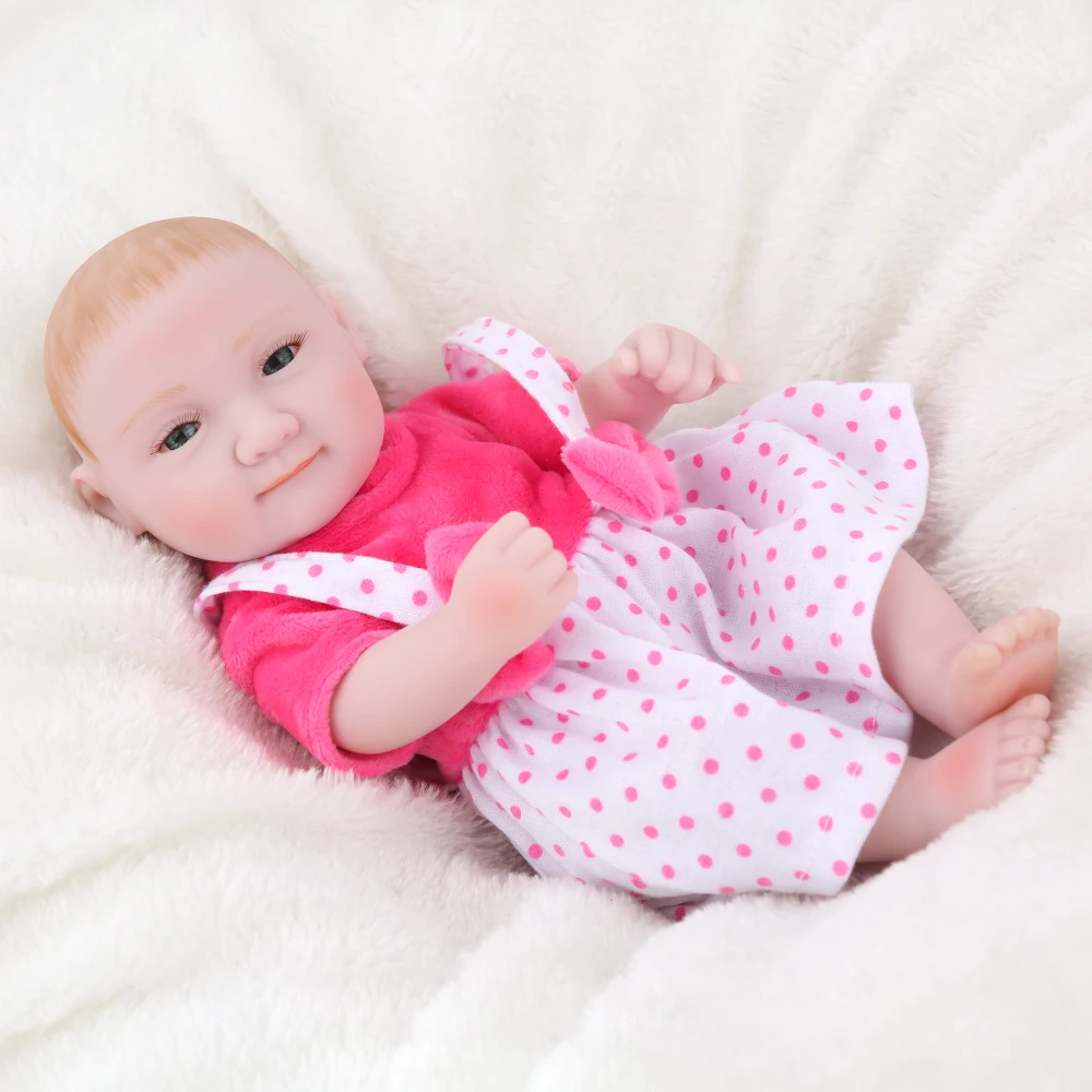 10 дюймов 25 см полный Силиконовый Reborn Baby Doll мини реалистичные настоящие Детские