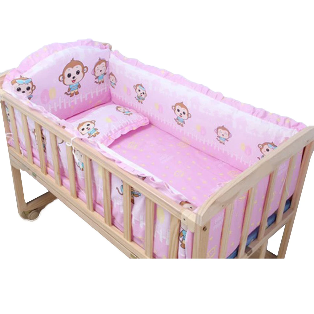 Cama do Bebê Conjunto de Cama Recém-nascido dos Desenhos Berço para a Criança Pára-choques Algodão Puro Infantil Animados Impresso Protetor 5 Pçs 8 puro infantil conjunto de cama recém-nascido dos