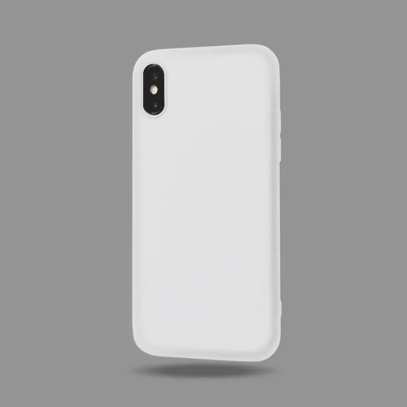 Для iPhone X Xs Max XR простой однотонный чехол для телефона тонкий матовый Мягкий силиконовый чехол для iPhone 11 Pro 8 7 6 6S Plus 5 S Чехол s - Цвет: Слоновая кость
