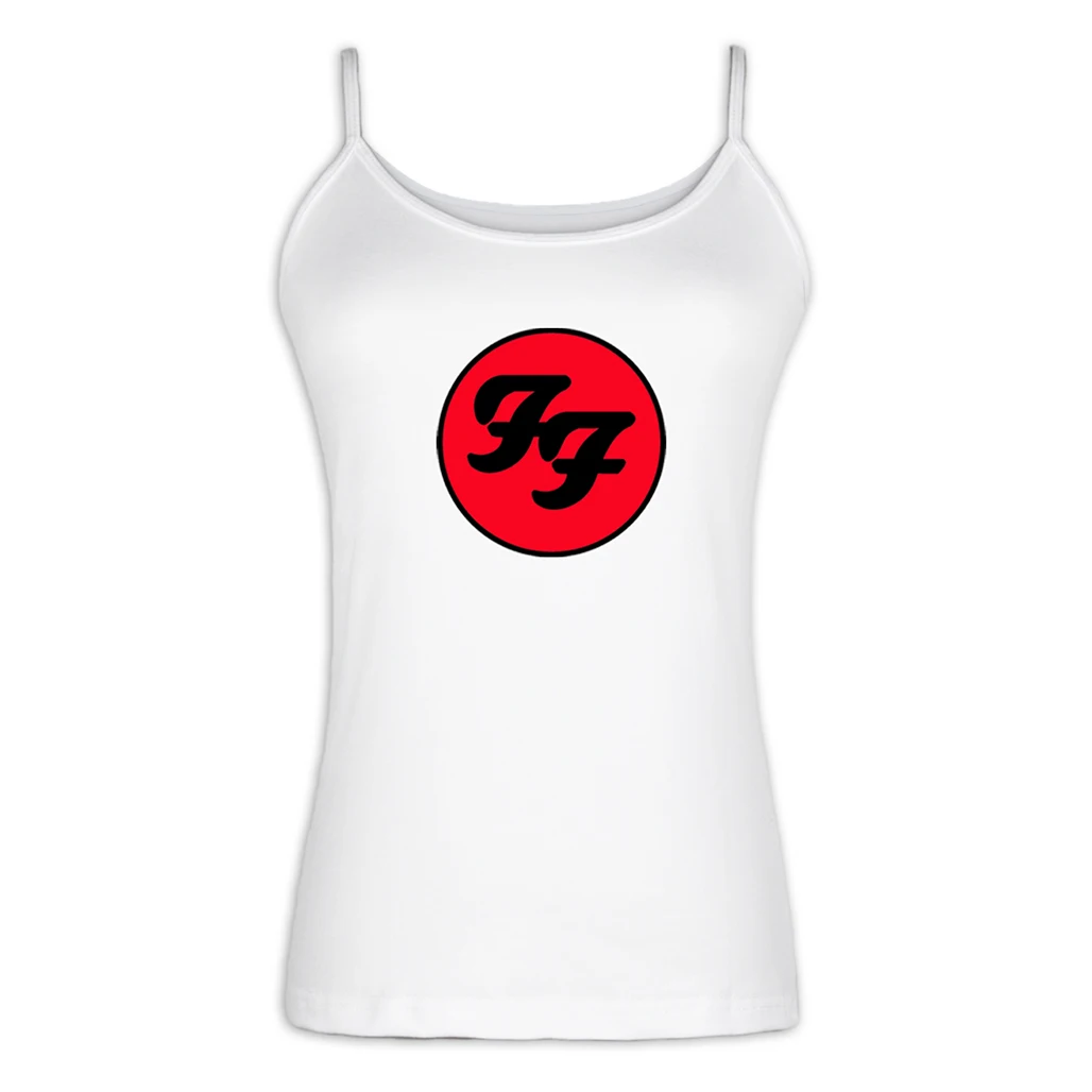 Foo Fighters Hard Rock And Roll Band Camisole Street Style Tank Top For Lady Girl Femme Fashion Women Tops Cotton Sleeveless Tee