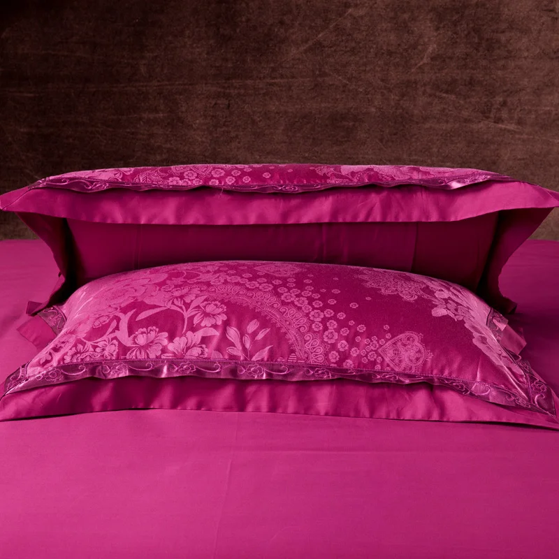 Waliicorners Silk Cotton Jacquard Golden Classic Bedding set Silky Smooth Duvet Cover Bed Sheet Pillowcases 40 2224055 (4)