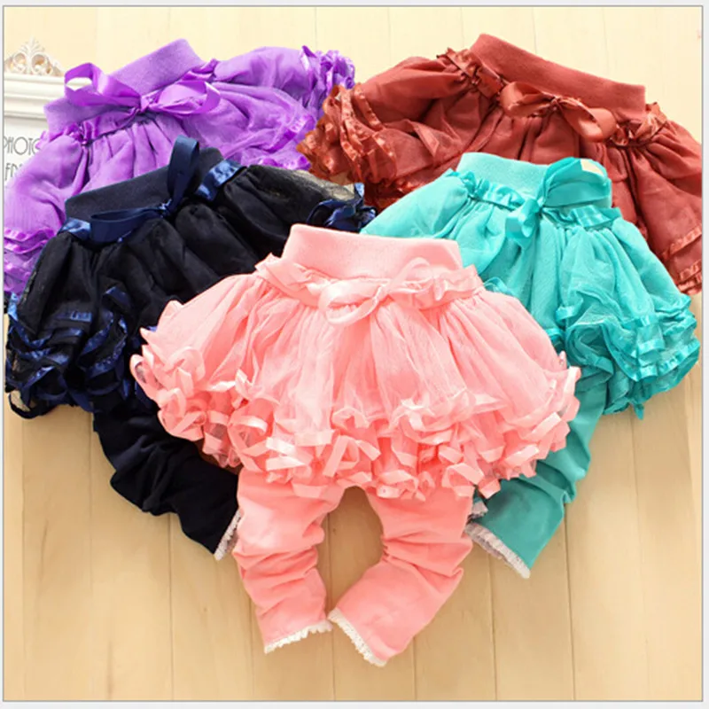 Baby leggings Girl Pants Kids Tutu Skirt Legging TuTu Flower Skirt