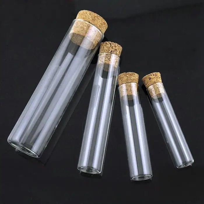 10pcs/set DIA 12mm to 30mm Newest Transparent Lab Glass Test Tube With