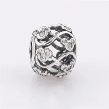 Мышь Бесконечность талисманы Fit Европейский змея браслеты 925 пробы серебро бусины DIY ювелирных изделий для женщин Berloque