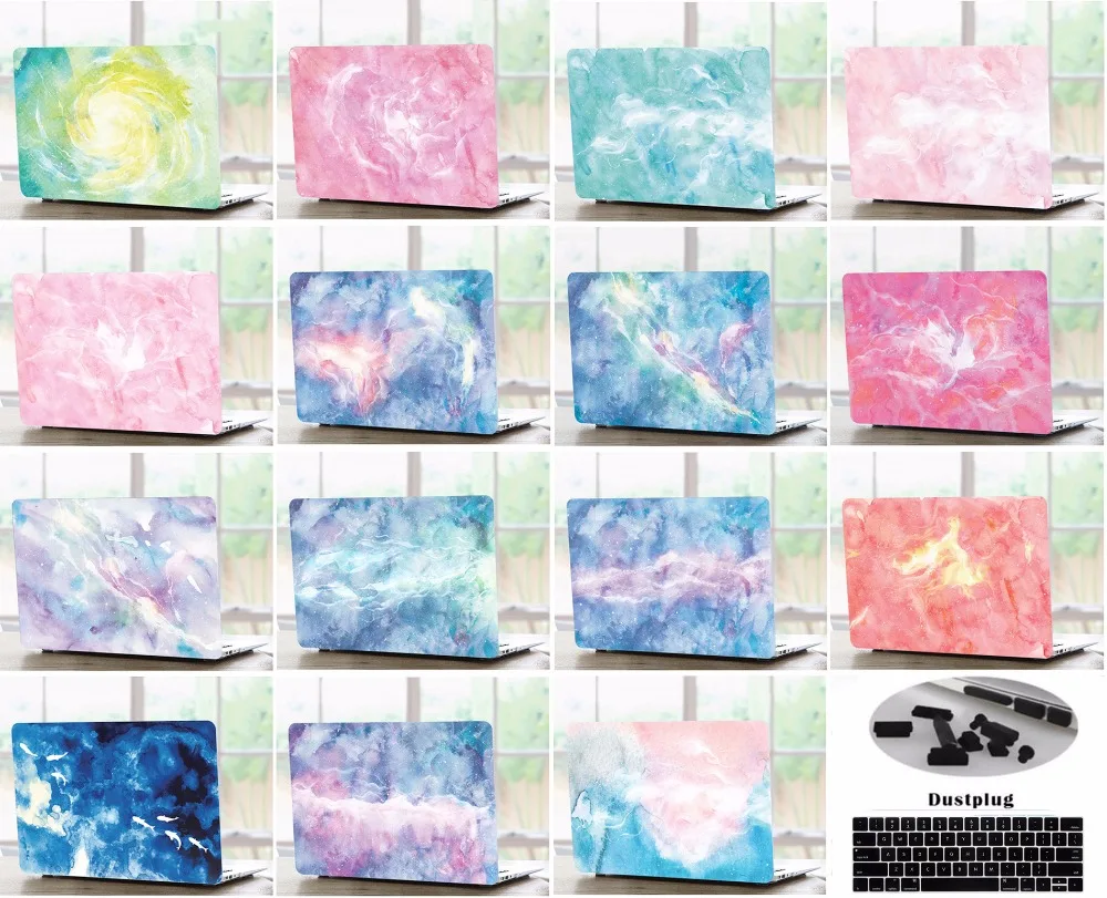 Laptop Hard Shell Case Keyboard Cover Skin Dust Plugs Set For 11 12 13 15