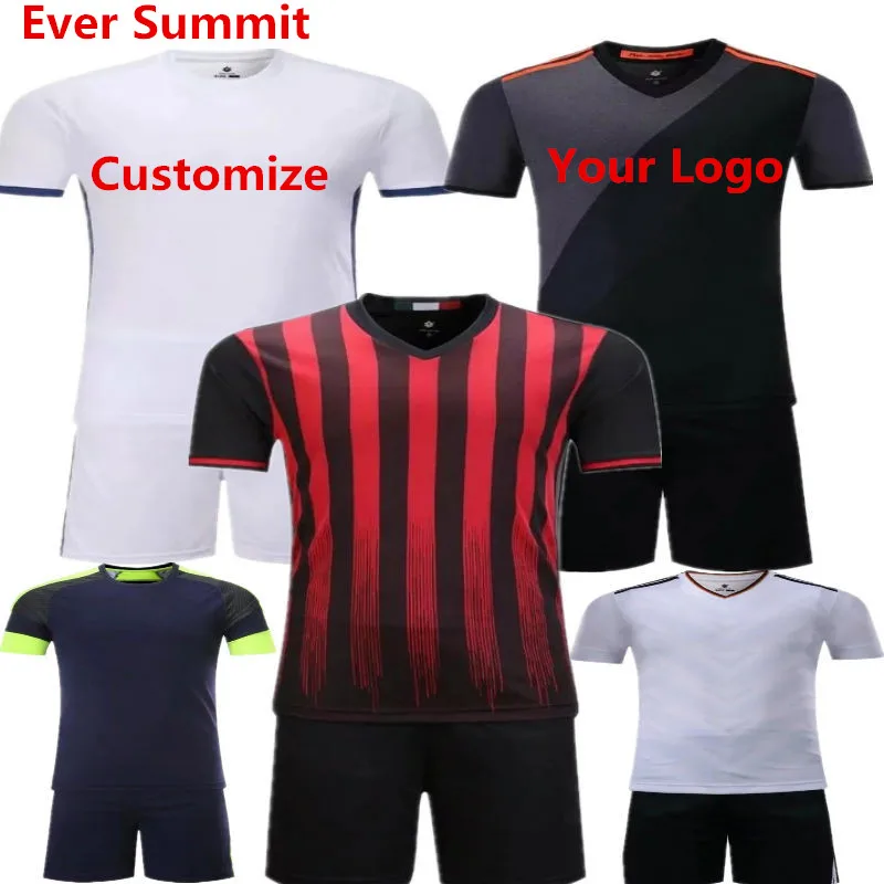 

Ever Summit Soccer Jersey S070109 Football Training Sets AC Blank Version Design Customize Logo DIY Jersey de Futbol Sets Adult