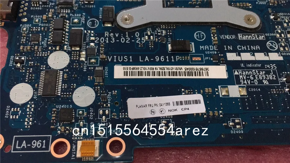discount  original laptop Lenovo Thinkpad S431 motherboard mainboard i7 i7-3537U CPU graphics card La-9611p 0