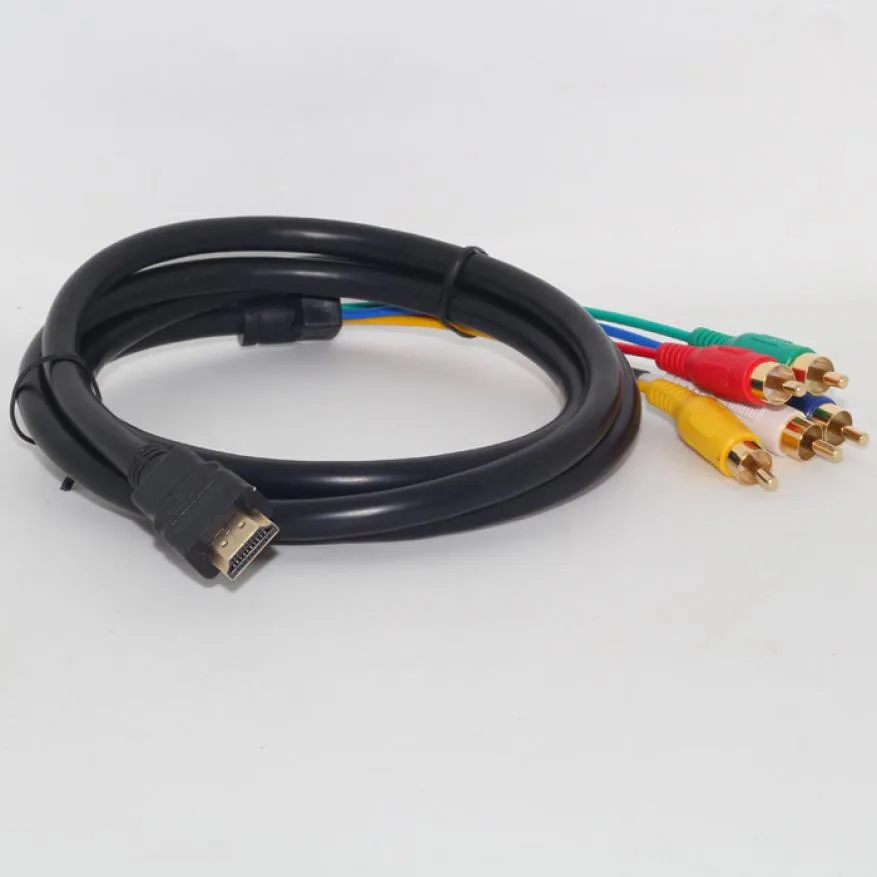 

High Quality New Brand Cables 5ft Full HD 1080P HDMI Male to 5 RCA RGB Audio Video AV Component Cable #Y