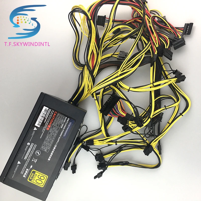 1600 واط الطاقة ATX 1600 واط pc امدادات الطاقة ATX عامل منجم الطاقة PSU ATX التعدين آلة دعم 6 أجزاء الرسومات بطاقة GPU عامل منجم Antminer