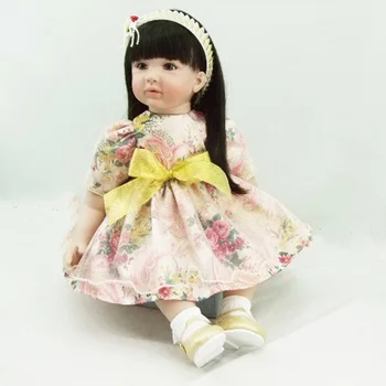 

Boutique Princess Girl baby Doll reborn silicone vinyl limbs 24" 60cm realistic bebe reborn toddler babies dolls toys for child