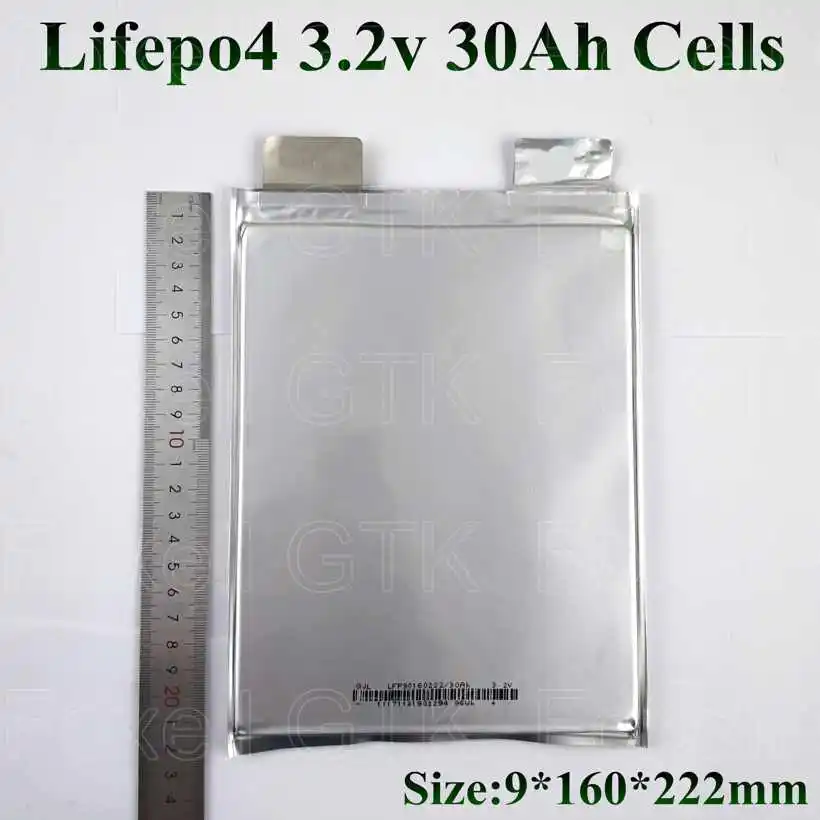 4 шт. Новинка 3 2 в 30 Ач lifepo4 cell 50A 90160222 для упаковки diy 12 8 В батарея 1000 Вт Солнечная