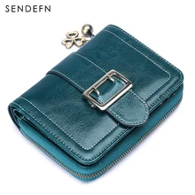 

Small Women Wallets Vintage Lady Leather Coin Purse SENDEFN 2018 New Grils Purses Female Short Wallet Money Bags