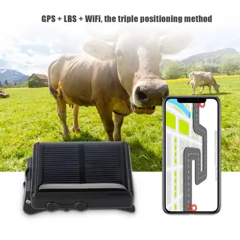 

Portable WiFi Animal GSM GPRS GPS Locator Waterproof Solar Power Tracker Anti-lost for Cow Waterproof GPS Locator Solar Power