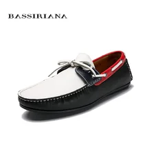 Mens casual shoes New spring 2017 Genuine leather High quality Fashion shoes for men 39-45 size Free shipping BASSIRIANA