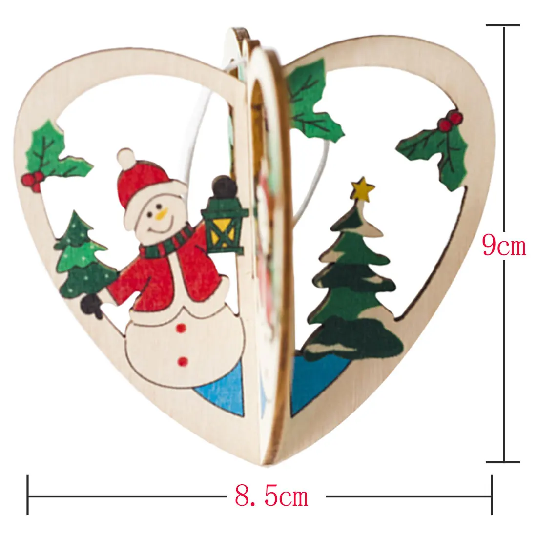 Милый деревянный Санта Клаус Лось Рождественская елка орнамент Снеговик подвесной кулон рождественские украшения для дома