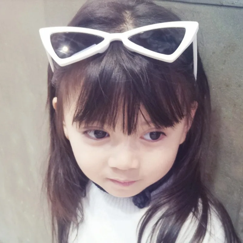

Kids Stylish Cat Eye Sunglasses Vintage Shades Triangle Students Girls Children Party Eyewear Family Parenting Glasses UV400