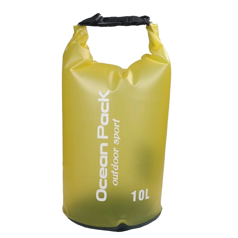 2L 5L 10L кемпинг водонепроницаемый пвх плавательный мешок ведро сухой мешок сумка для хранения речной треккинг рафтинг дрейфующий каякинг путешествия воды - Цвет: yellow 10L