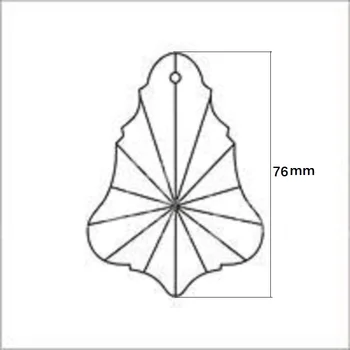 

20 pieces/lot, length 76mm Christmas tree chandelier Crystal Wedding Decoration prism pendants for chandelier or home decor