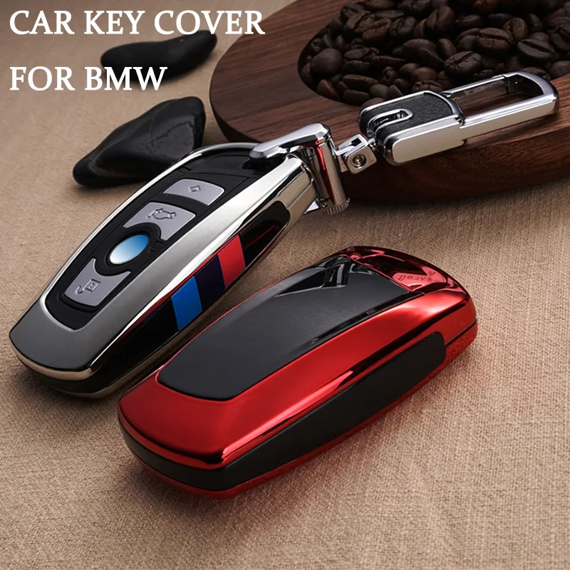 Car Key Case Cover for BMW 520 525 f30 f10 F18 118i 320i 1 3 5 7Series X3 X4 M3 M4 M5 E34 E90 E60 E36 FOB key chain Car Styling 
