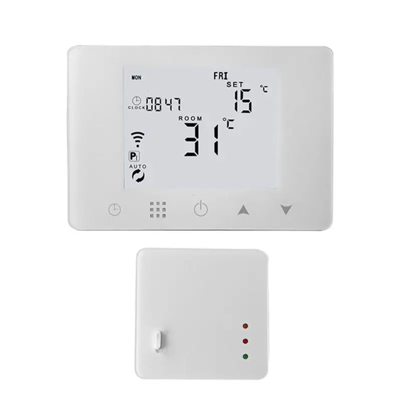 

WiFi & RF Wireless Room Thermostat Wall-hung Gas Boiler Heating Remote Control Temperature Controller Weekly Programmable