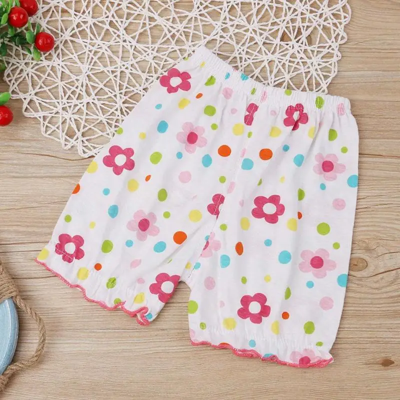 

2019 Summer Baby Girls shorts Elastic Waist Baby Floral Print Princess Soft Cotton Toddler Girls Shorts Children Clothing