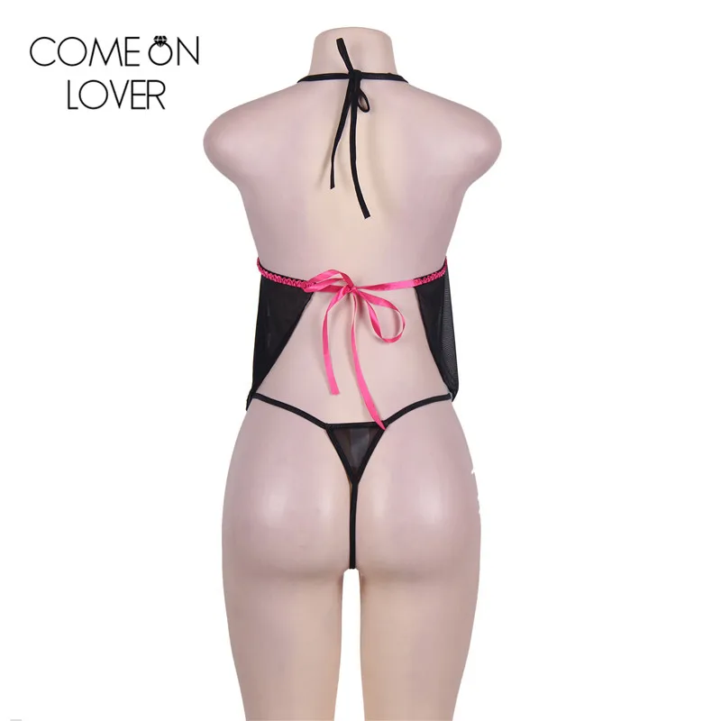 Comeonlover Регулируемый 3XL/5XL большой размер черное нижнее белье сексуальный