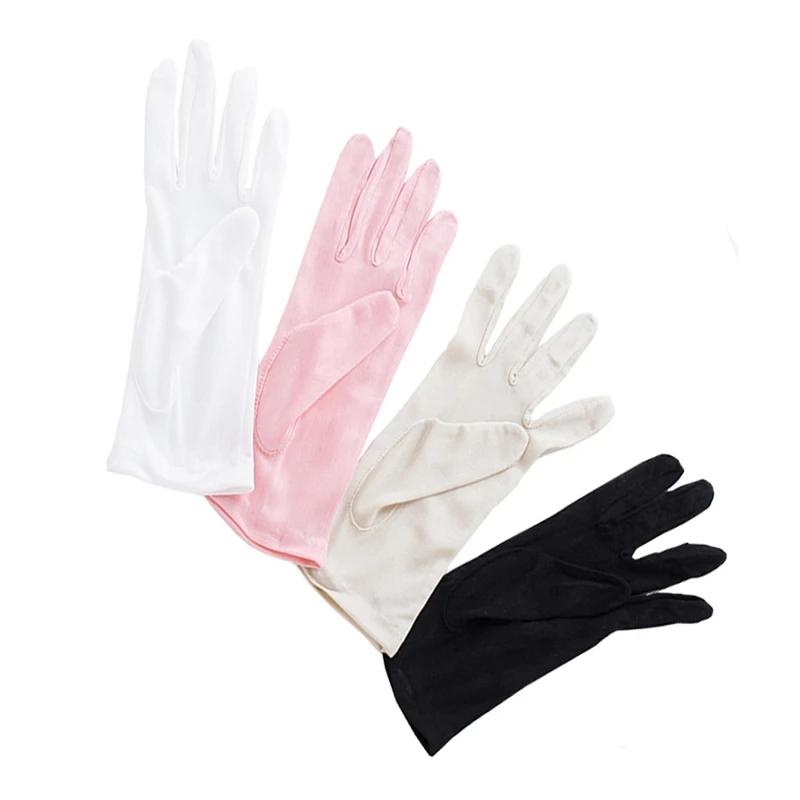 

1pair 100% Real Silk Gloves Women's Spring Summer Gloves Soft Silky Female Sunproof Gloves Ladies Mittens Anti-UV