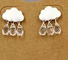New !Fashion jewelry Simple Cloud water earring gift for women ladie’s Top quality E016