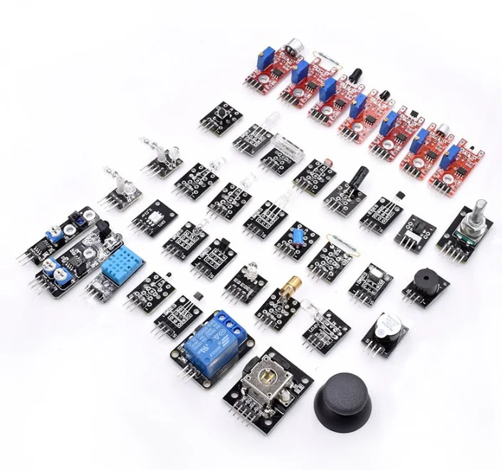 

37pcs/lot Sensor Module Board Set Kit For Arduino Diy Kit Raspberry Pi 3/2 Model B 37 Kinds Of Hit Laser Temperature Sensor