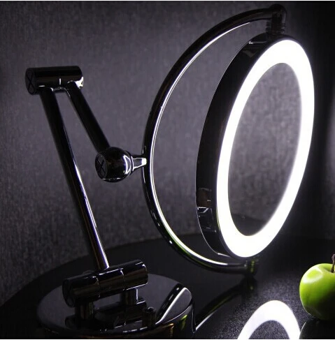 Led الحمام مرآة 360 قابل للسحب الحائط Led التجميل ماكياج حمام مرآة مزدوجة تواجه أدى مرآة الحمام اكسسوارات Led الحمام مرآة 360 قابل للسحب الحائط Led التجميل ماكياج حمام مرآة مزدوجة تواجه أدى مرآة الحمام اكسسوارات