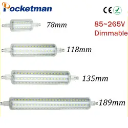 Светодиодные лампы затемнения R7S LED J118 118 мм 360 градусов 2835SMD J78 78 мм лампад led r7s лампы J135 135 мм заменить галогенные лампы