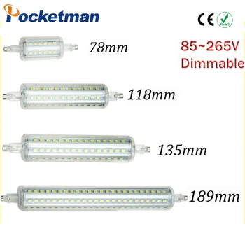 

LED Light Lamp Dimmable R7S led J118 118mm 360degree 2835SMD J78 78mm lampadas led r7s Bulb J135 135mm Replace Halogen Lamp